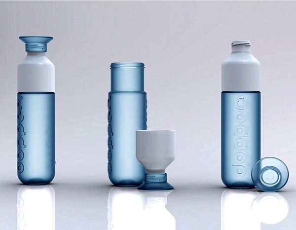 Dopper water bottle, и бутылка для воды, и бокал для питья от Rinke van Remortelm