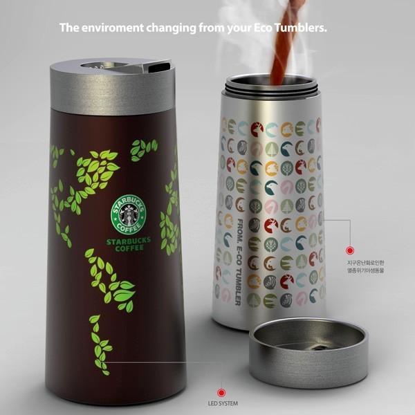 Eco Tumbler, кофейная чашка с проявляющейся эко-картинкой
