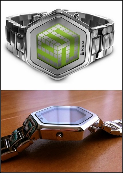 Kisai 3D watch. Трехмерное время стильных часов
