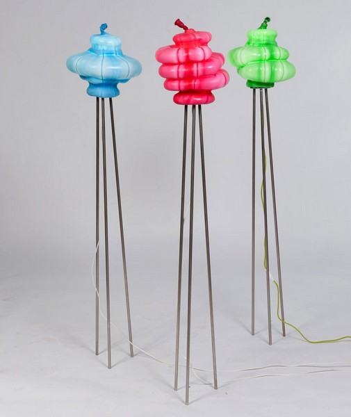 Blowing Molds, латексные светильники в виде деформированных воздушных шаров