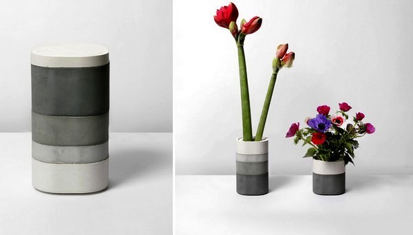 Модульные бетонные вазы Konkurito vases