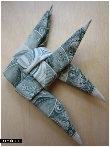 Оригами из долларовых купюр