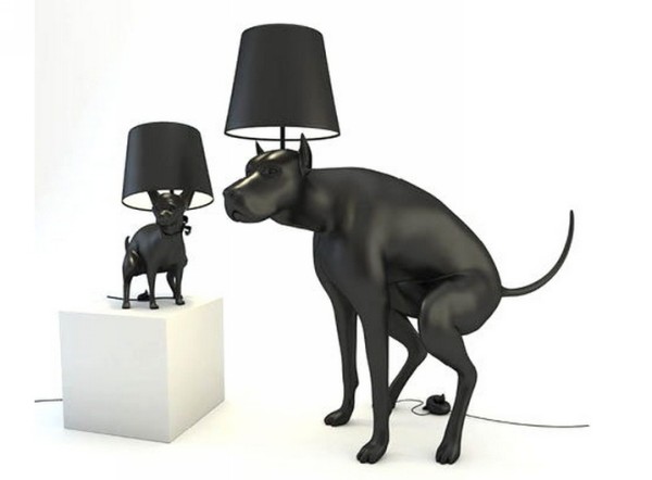 Good Boy и Good Puppy, неприличные светильники в виде какающих собак