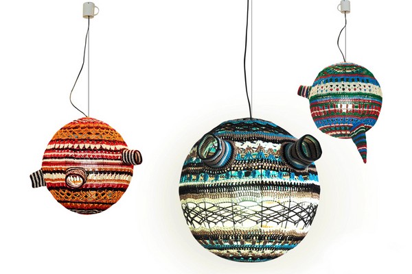 Scarfty Lamp, вязаные светильники-шарфы от студии Decorkuznetsov