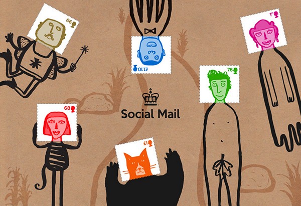 Серия марок Social mail stamps от Гэри Ханта