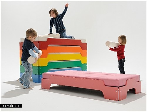 Stackable Beds - модульная мебель для взрослых и детских спален