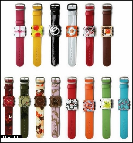 Липкие часы-марки S.T.A.M.P.S. от компании Swatch