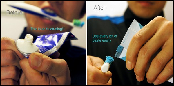 Удобная инновационная упаковка для зубной пасты