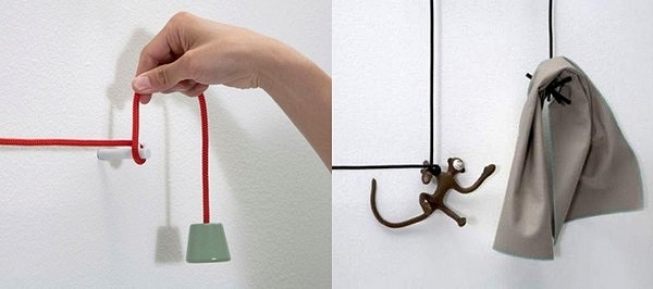 Towel Hanger, креативная вешалка-ниточка для ванной комнаты