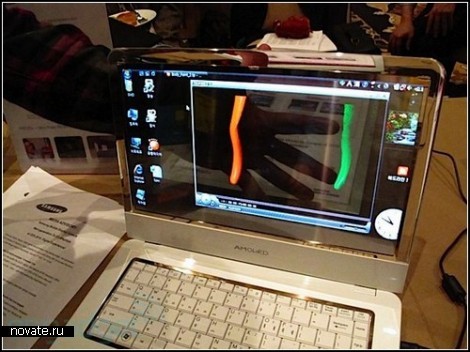 Ноутбук с прозрачным дисплеем. Шоу от Samsung для CES 2010