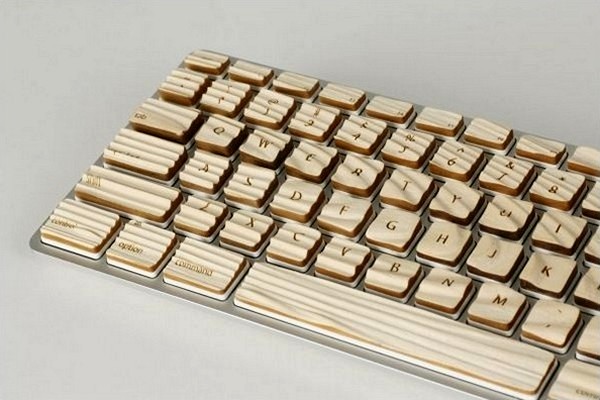 Концепт деревянной клавиатуры Engrain Tactile Keyboard