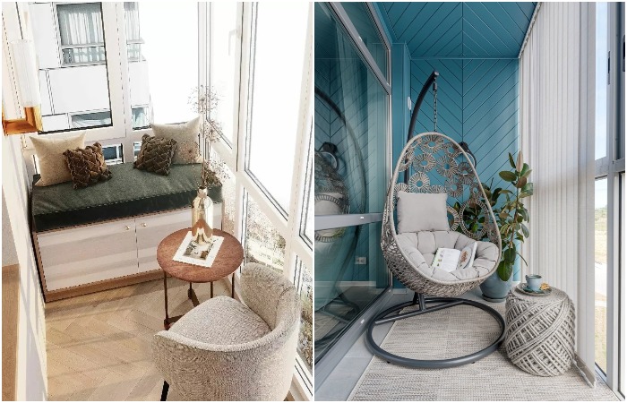 Установите диван или подвесное кресло Установите диван или подвесное кресло