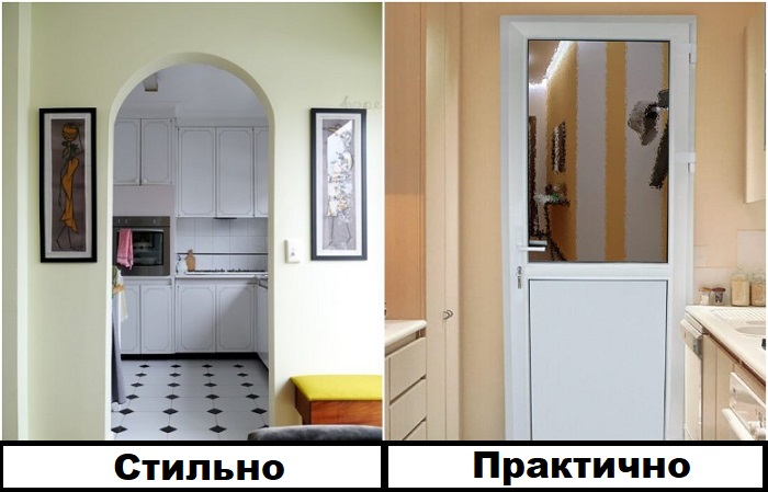 Без дверей все запахи с кухни будут попадать в другие комнаты