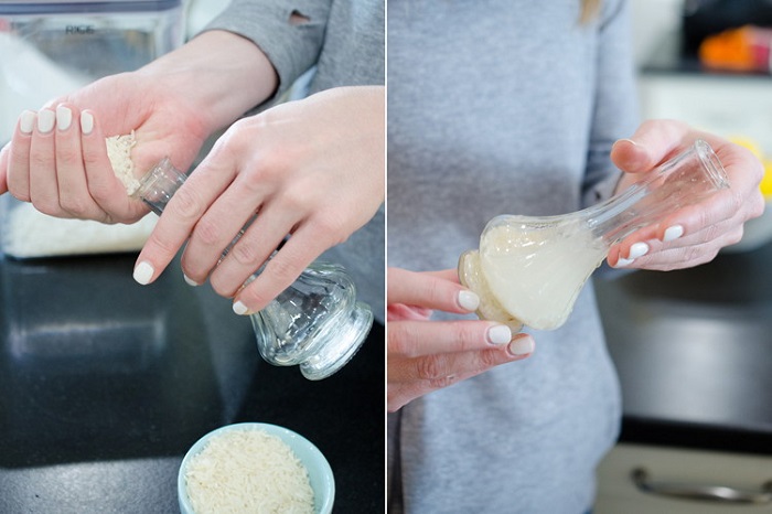 Рис почистит вазу с узким горлышком. / Фото: milayaya.ru