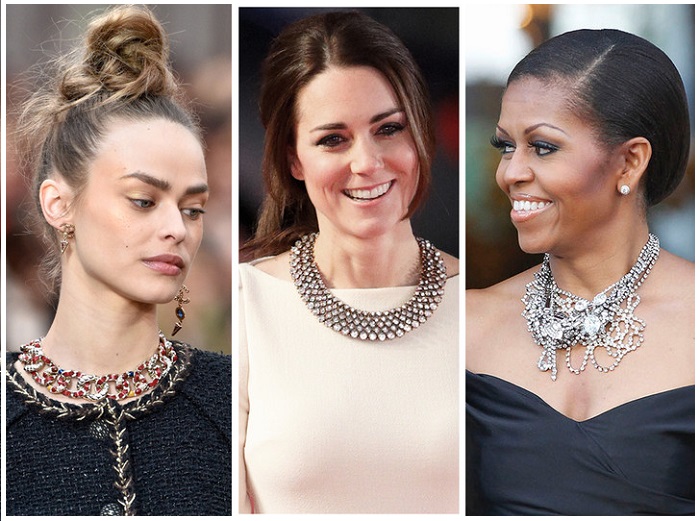 Бижутерия наших дней: модель с показа Chanel, Кейт Миддлтон, Мишель Обама