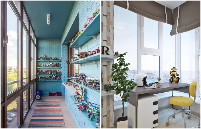 На балконе можно сделать игровую или учебную зону На балконе можно сделать игровую или учебную зону