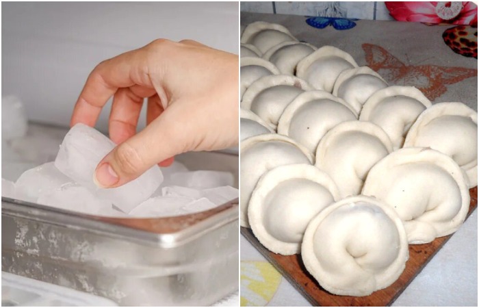 Лед и холодная вода сделают тесто эластичным