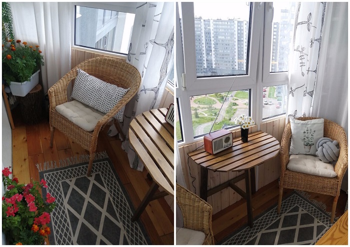 Слишком громоздкая мебель для маленького балкона Слишком громоздкая мебель для маленького балкона