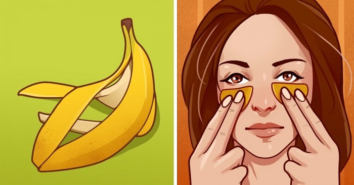 Банановая кожура убирает отечность. / Фото: Zen.yandex.by