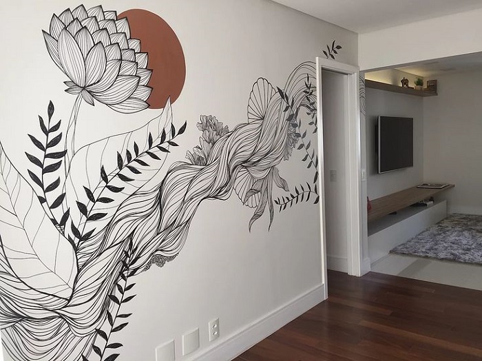 Роспись стен в интерьере