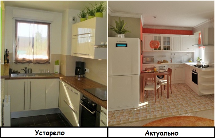 Объединение кухни с гостиной делает квартиру просторнее и светлее