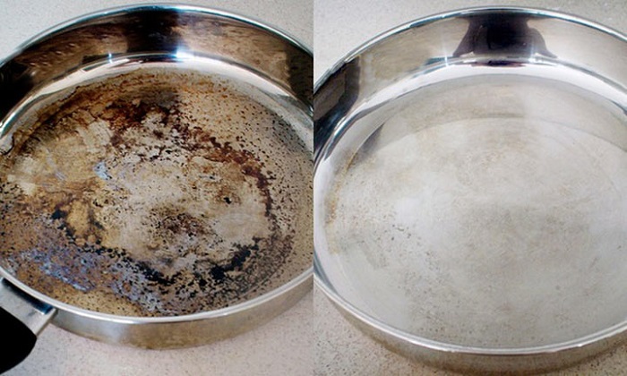 Газированной водой можно удалить пригоревший жир на сковороде. / Фото: amazingajmer.com
