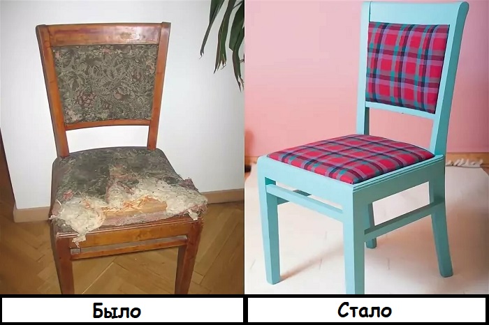 Можно купить старый стул и отреставрировать его. / Фото: coposic.ru