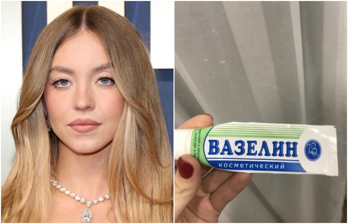 Сидни наносит вазелин на кожу вокруг глаз