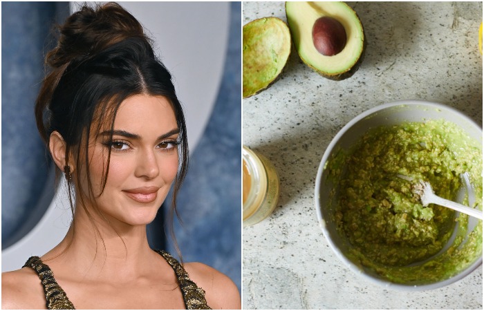 Кендалл делает из авокадо маску для лица Кендалл делает из авокадо маску для лица