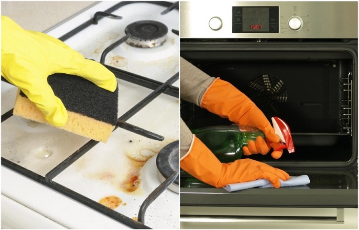 Мыть плиту и духовку каждый день бытовой химией нет смысла. / Фото: tabakur77.ru
