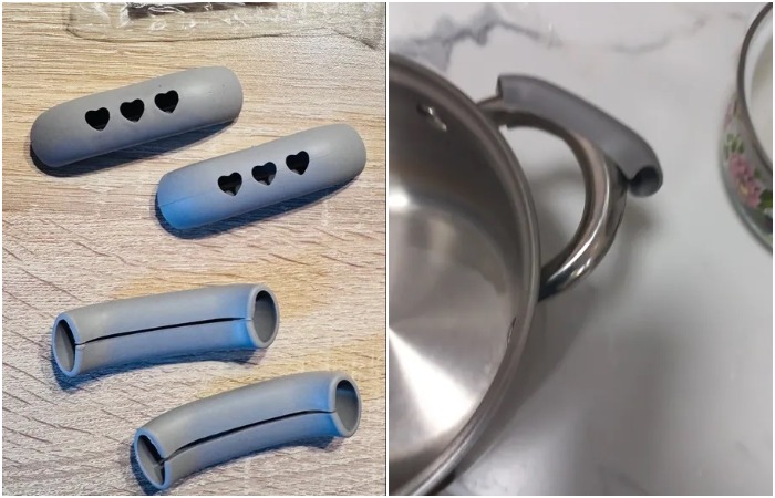 Прихватки спадают с ручек