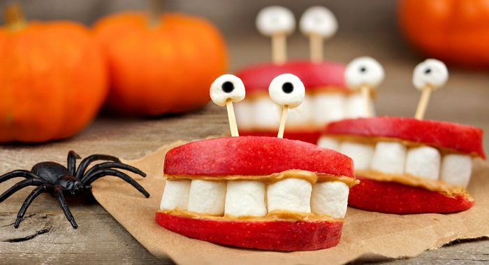 Зубы можно сделать из маршмеллоу Зубы можно сделать из маршмеллоу