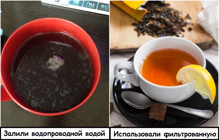 Пленка на чае появляется из-за плохого качества воды