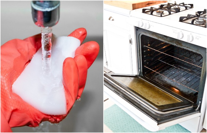 Меламиновой губкой нельзя чистить духовку внутри