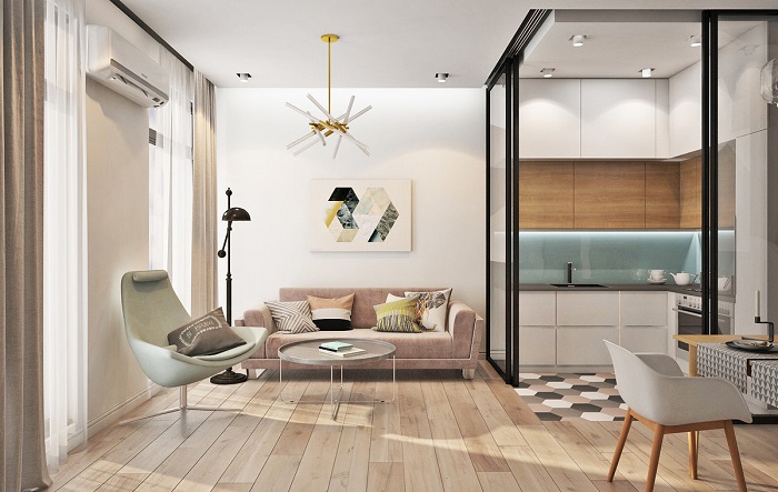 Минимализм идеально подходит для оформления маленькой квартиры. / Фото: dekor.expert