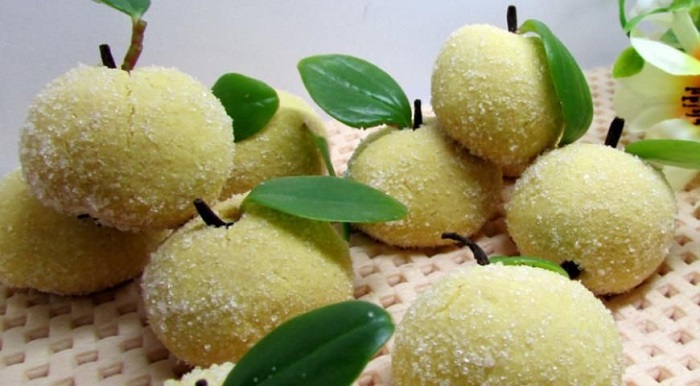 Печенье визуально напоминает маленькие яблоки. / Фото: Pinterest.com