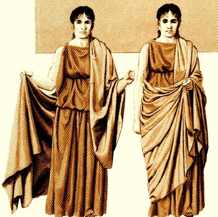 Женская накидка в Древней Греции. / Фото: pinterest.com