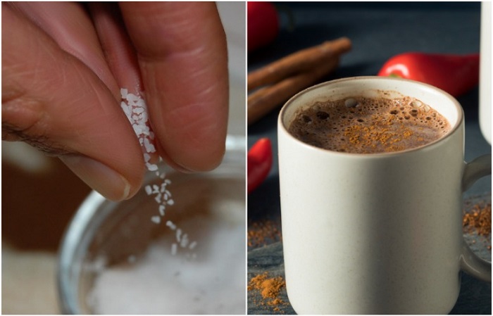 Щепотка соли усилит вкус горячего шоколада