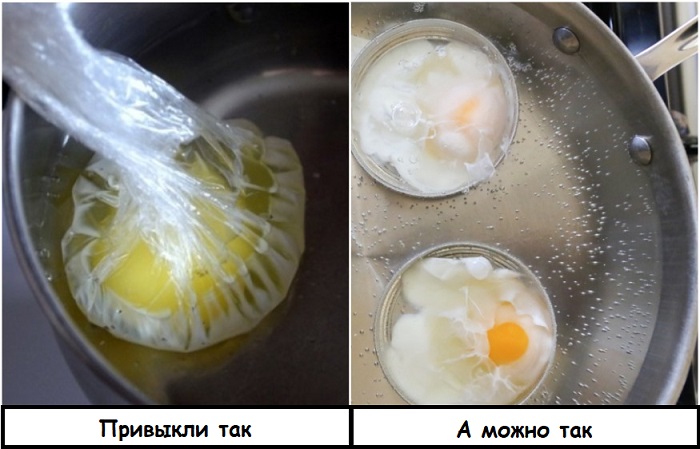 Яйцо пашот получается не только в пленке, но и на сковороде