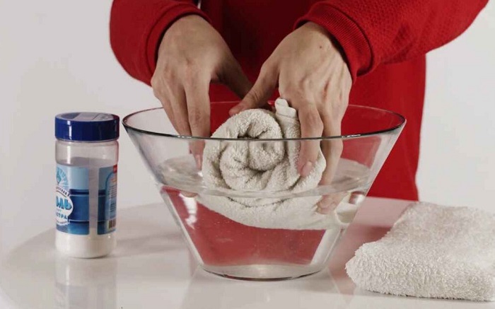 Замочите полотенца в соляном растворе Замочите полотенца в соляном растворе