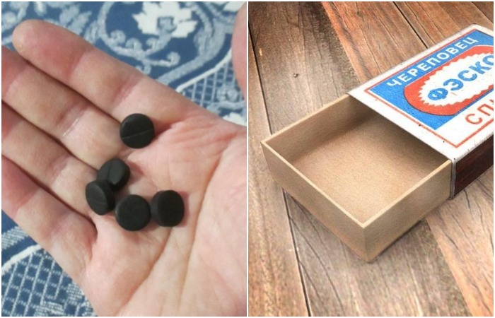 Положите таблетки в спичечный коробок Положите таблетки в спичечный коробок