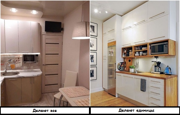 Вместо стандартного гарнитура выбирайте неглубокие шкафчики Вместо стандартного гарнитура выбирайте неглубокие шкафчики