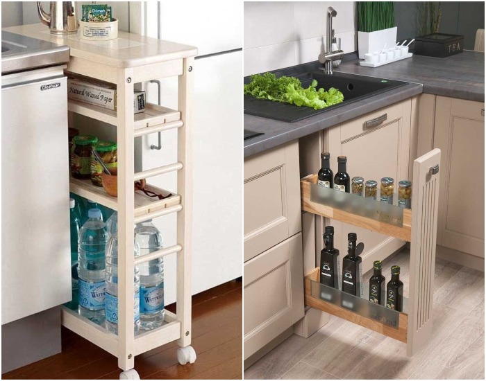 Этажерка может быть встроенной или отдельной Этажерка может быть встроенной или отдельной