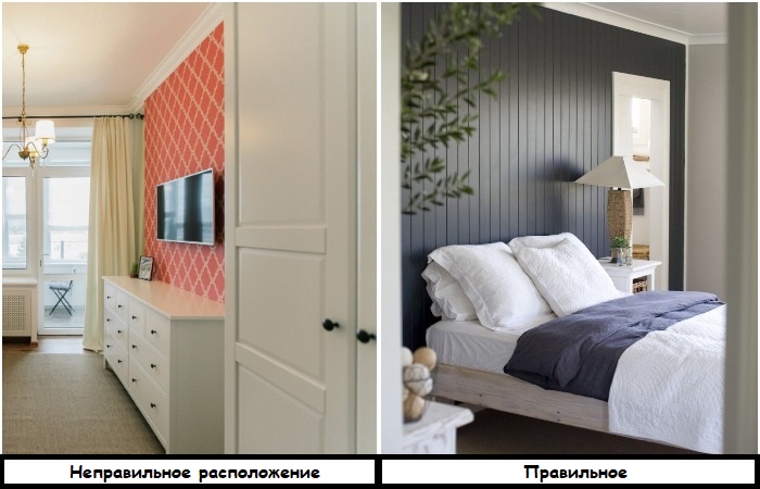 Акцентной должна быть короткая стена, а не длинная Акцентной должна быть короткая стена, а не длинная