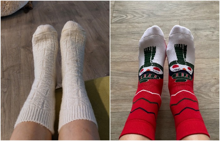 Разные варианты теплых зимних носков