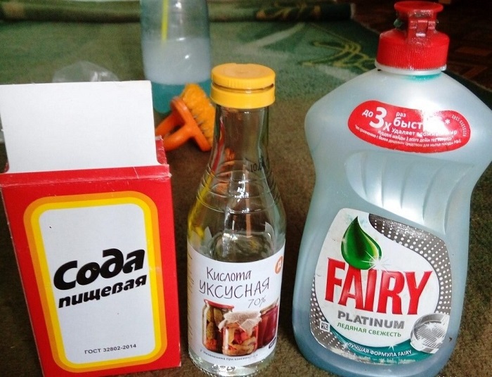 Сода и уксус заменят моющее средство