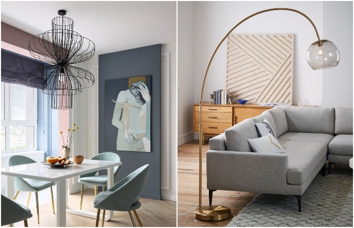 Установите торшер или повесьте люстру над обеденным столом