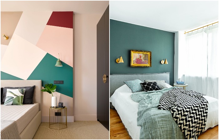 Покрасить стены можно полностью или частично