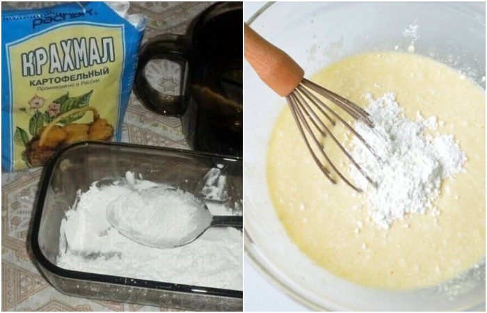 Крахмал сделает тесто эластичным