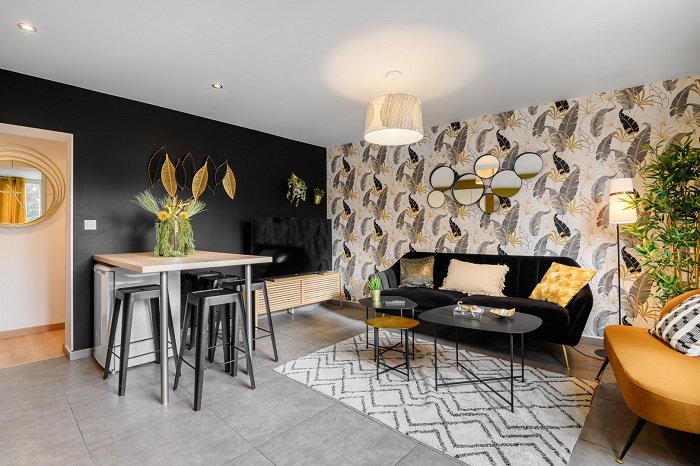 Пример грамотного объединения цветов, фактур и узоров